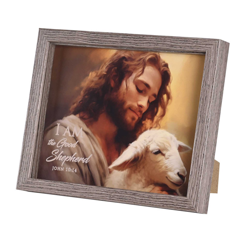 Ophelia & Co. Framed Wall Art I Am The Good Shepherd Wayfair